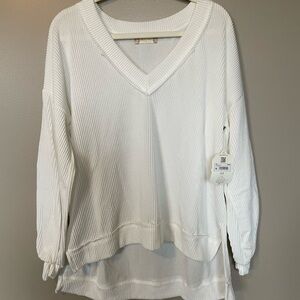 Altar'd State White V-Neck Sweater